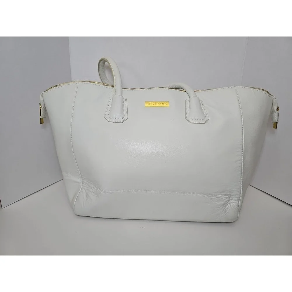 JOY &‎ IMAN Genuine Leather Satchel Tote Purse Hand Shoulder Bag